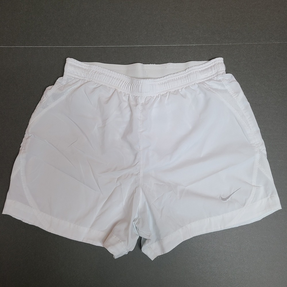 Nike Mystifi Soccer Shorts Women's Small White Dri-FIT Mesh Sides Lined 4"